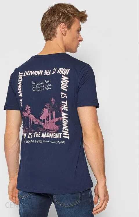 OKAZJA ! Oryginalny T-shirt koszulka Jack&Jones granatowa granatowy