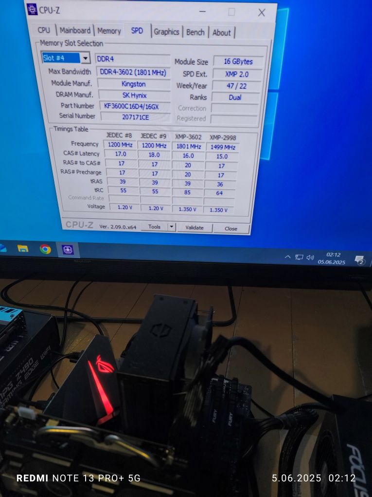 Pamięć RAM DDR4 32GB (2x16) 3600 CL16 Kingston Fury Renegade