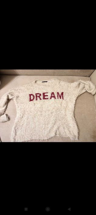 Włochaty sweter Stradivarius oversize M-XL śmietankowy Dream