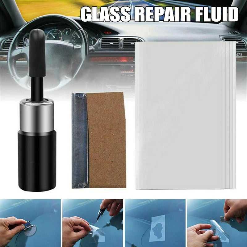 Клей-гель полимер для ремонта лобового стекла авто (трещин, сколов)