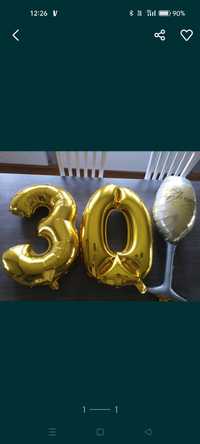 Balony foliowane na 30 urodziny