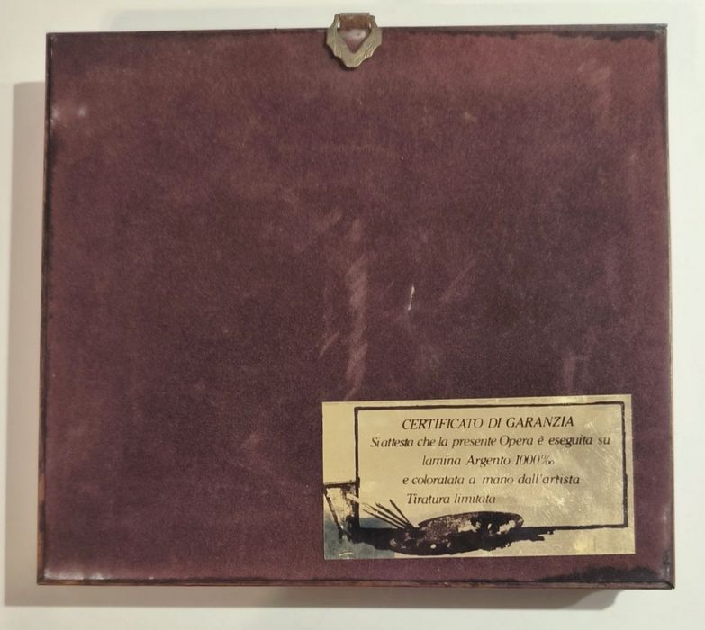 Картина барельеф на серебре (925) Италия