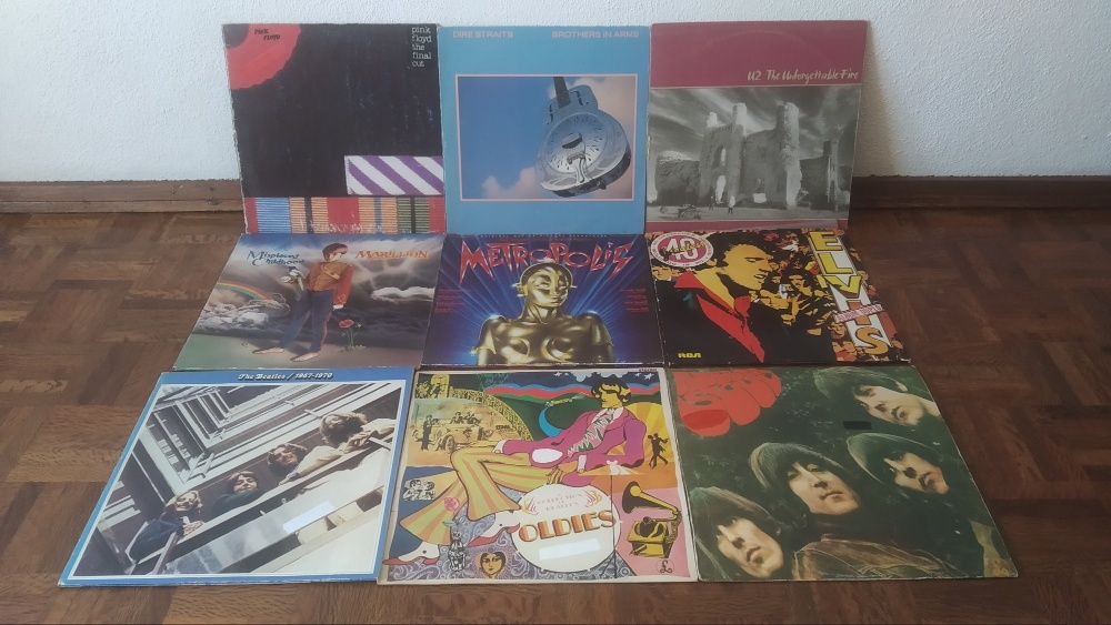 Discos de vinil, LP`s vários, Pink Floyd, Dire Straits, U2...