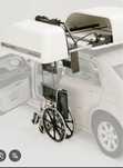 Chair topper cor preto para cadeiras de rodas