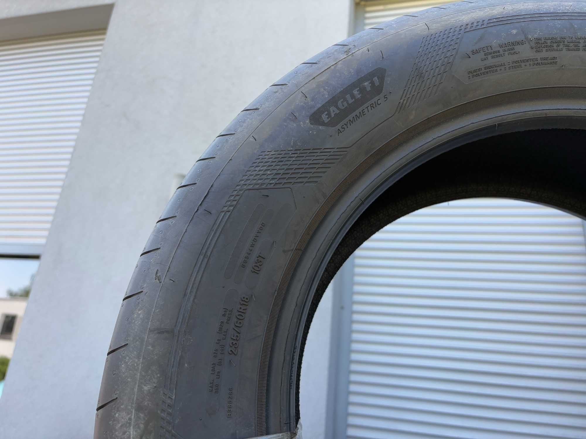 x1 letnia 235/60R18 GoodYear Eagle F1 AS5 102T 7mm 2021r DEMO P1101LL