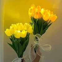 SOLARNE świecące tulipany - jak żywe! Piękny bukiet 10 szt, lampka