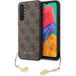 Etui Guess 4G Charms Collection na Samsung Galaxy A54/5G - brązowe