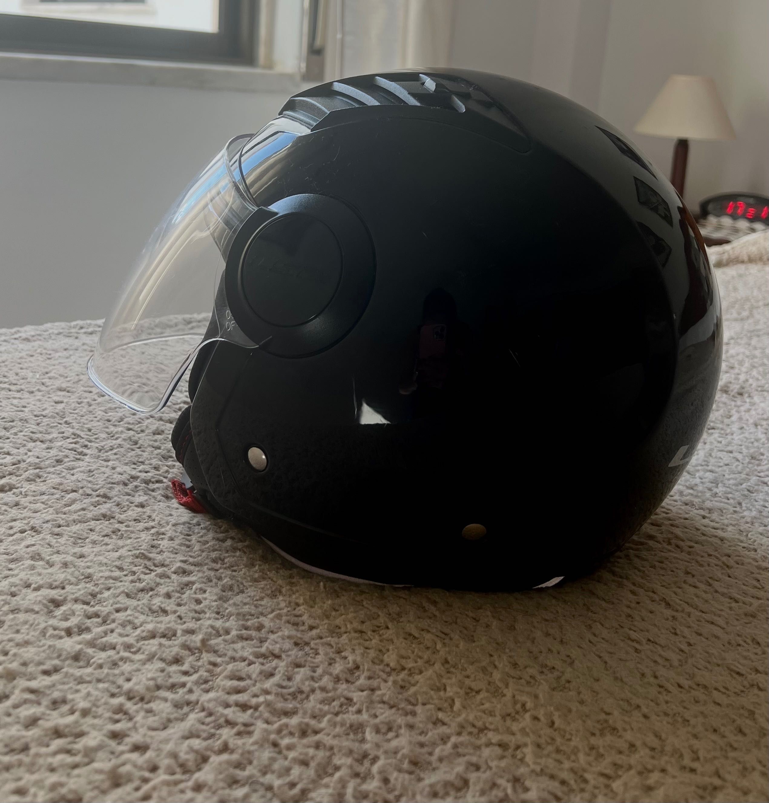 Capacete Jet LS2 Of616 Airflow Ll Black