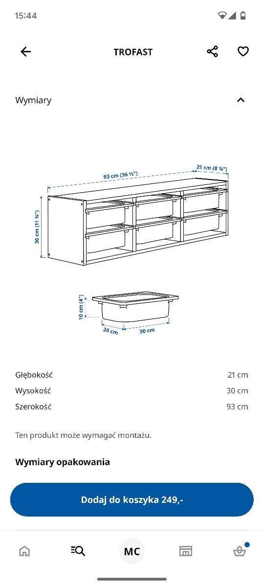 Meble IKEA trofast, sundvik