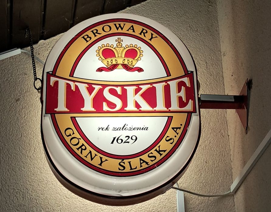 Szyld podświetlany dwustronny Tyskie - unikat