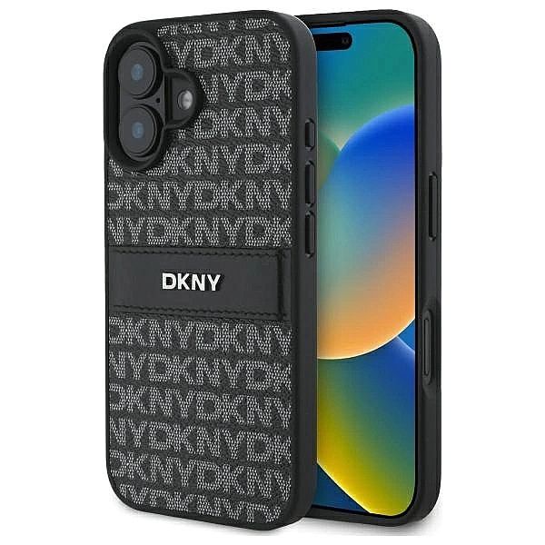 DKNY DKHCP16SPRTHSLK iPhone 16/6.1" czarny/black hardcase Texture Patt