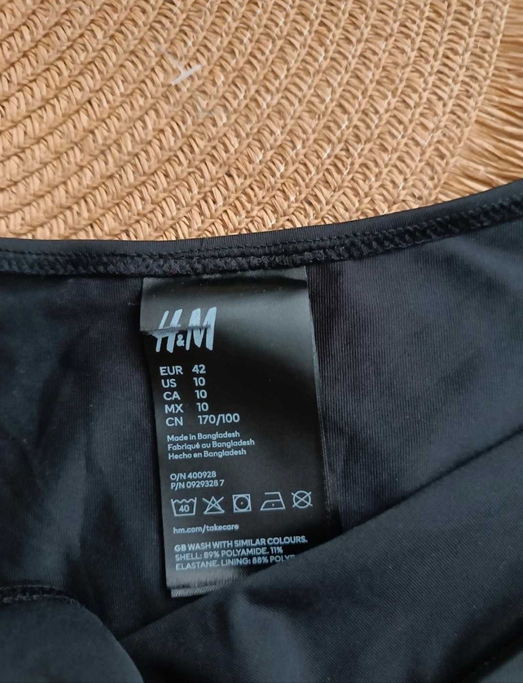 H&M czarny strój kąpielowy dwuczęściowy damski bikini L