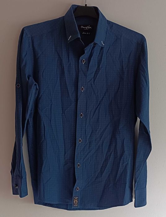 Casualowa koszula Slim Fit z długim rękawem M