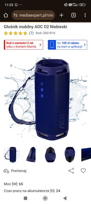 Głośniki bluetooth AOC 02 Nowy Gwarancja