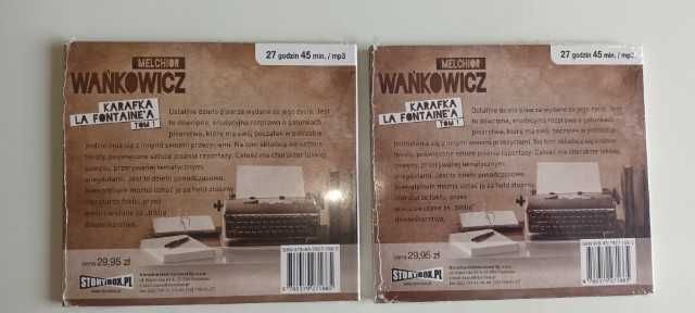 Wańkowicz "Karafka La Fontaine'a" Tom 1 i Tom 2. AUDIOBOOKI NOWE -50%