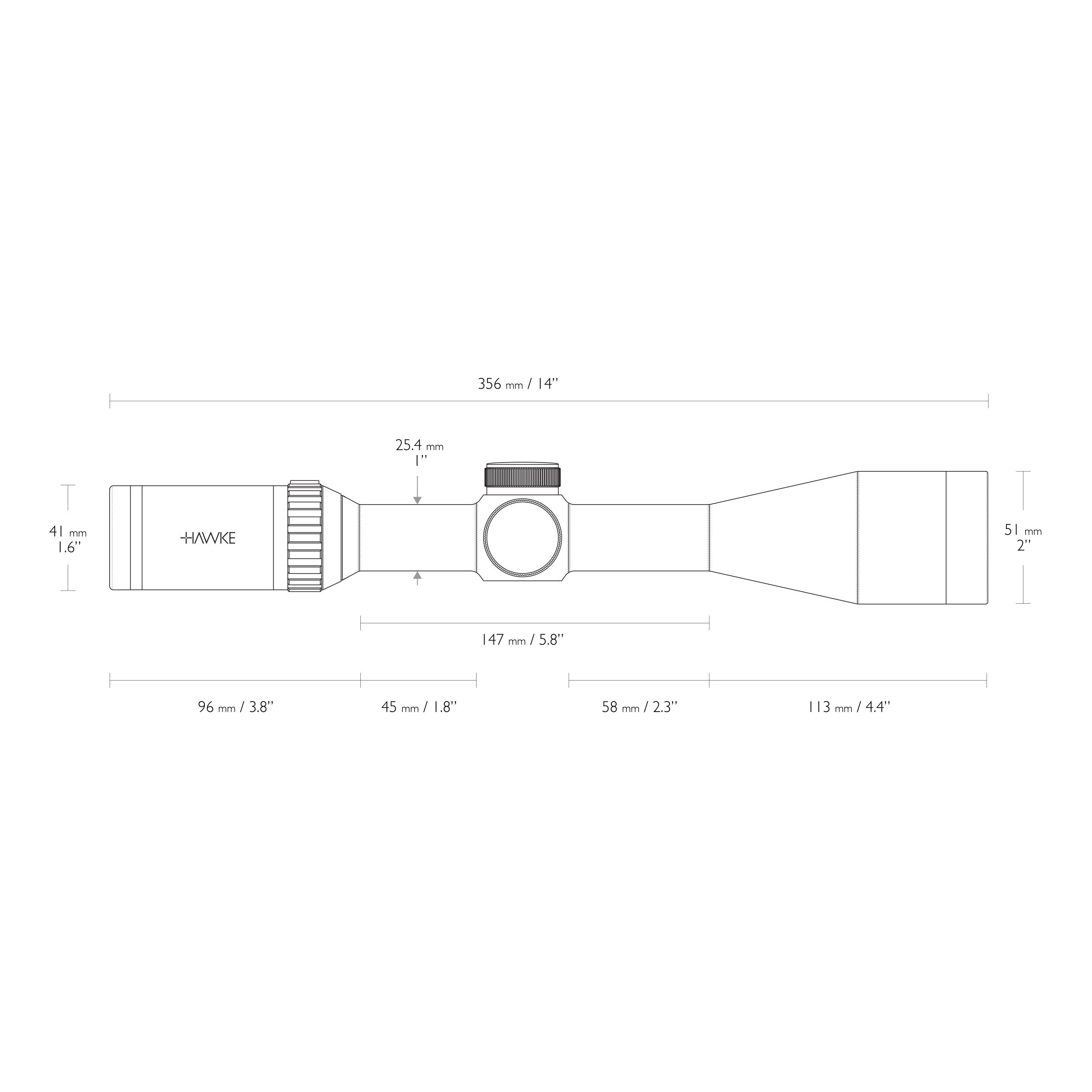 Luneta celownicza Hawke Vantage 1" 4-16x44 SF Half Mil Dot (354-070)