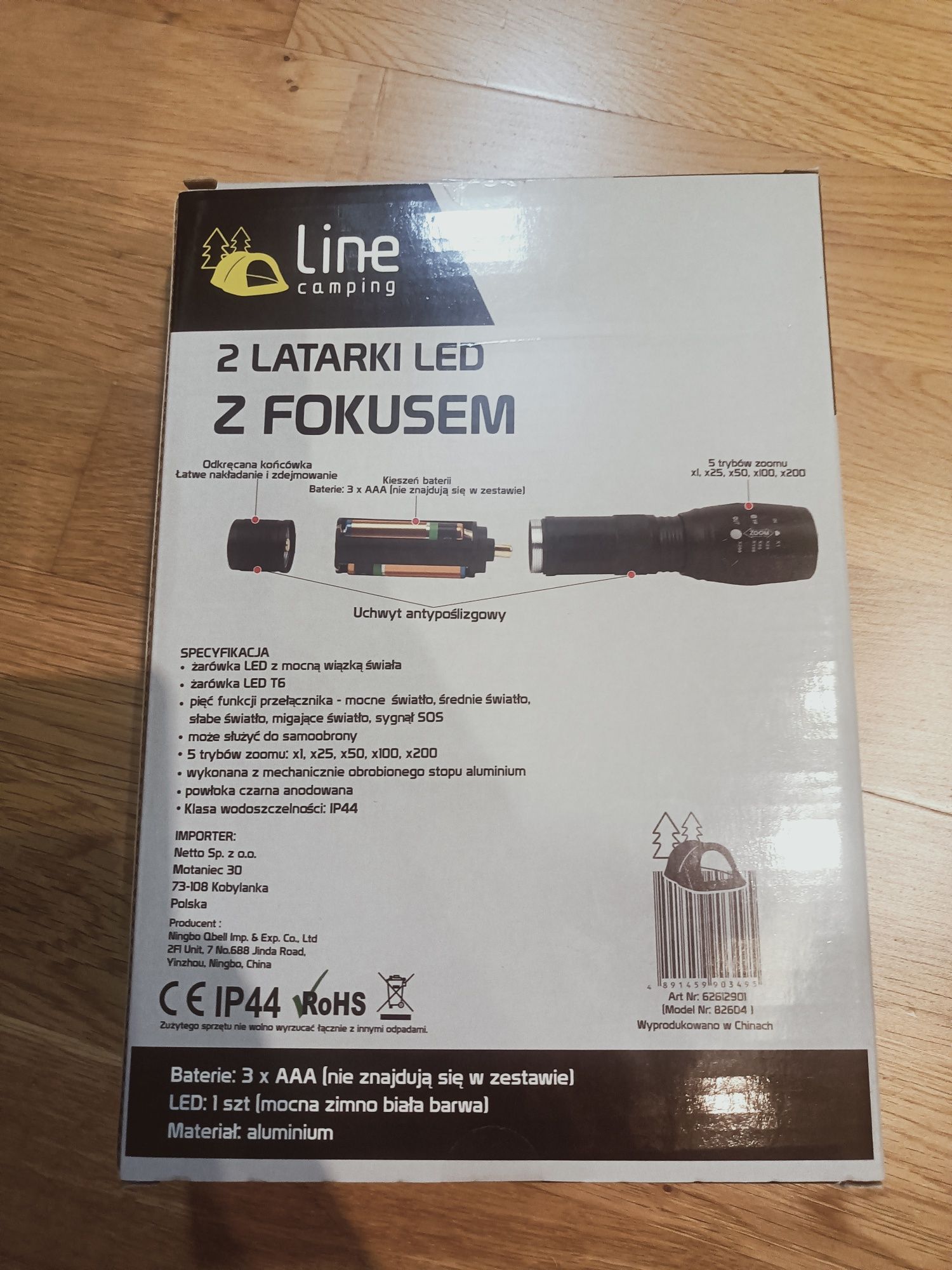 Nowe 2 latarki LED z focusem