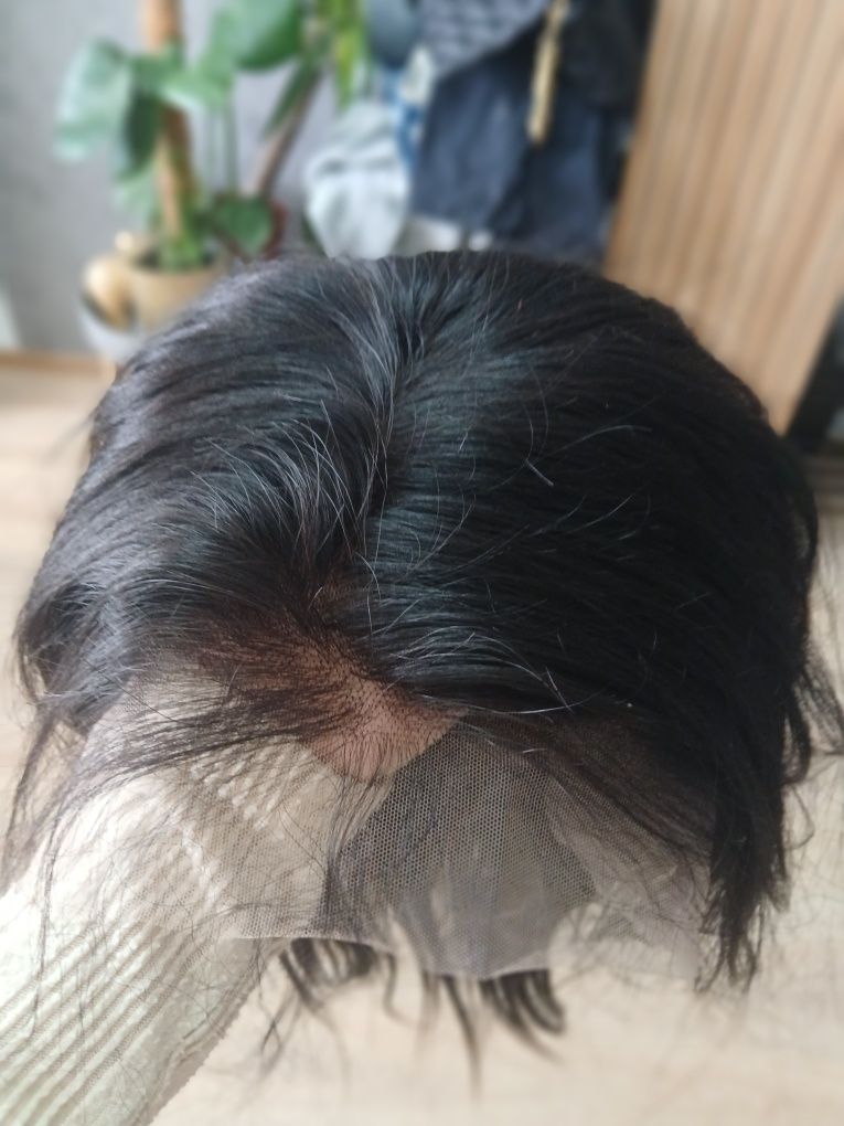 -80 procent lace front Peruka z naturalnych prawdziwych włosów