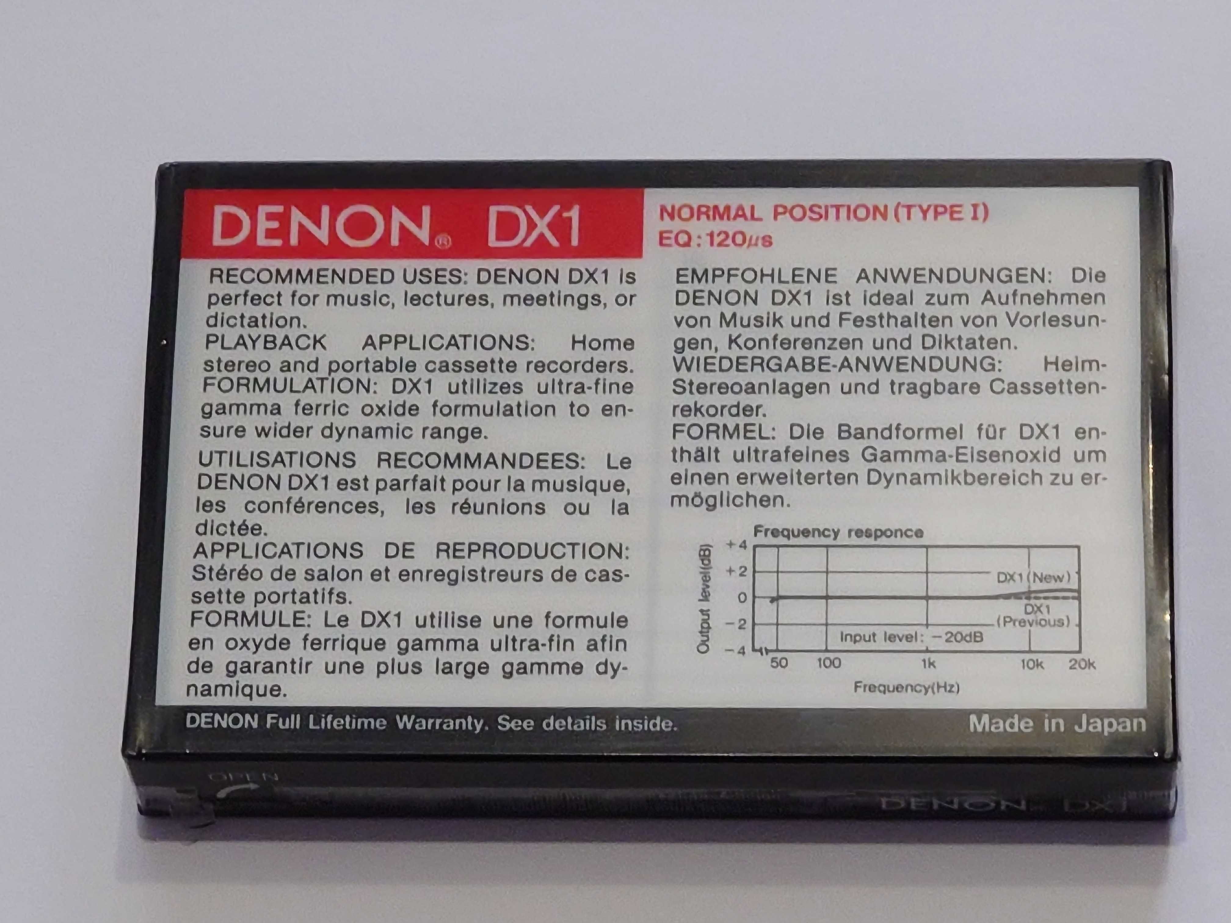 Denon DX1 90 model na lata 1990/91 - rynek Amerykański