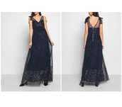 Maya deluxe sukienka maxi cekinowa tiulowa maternity 42 xl 44 xxl