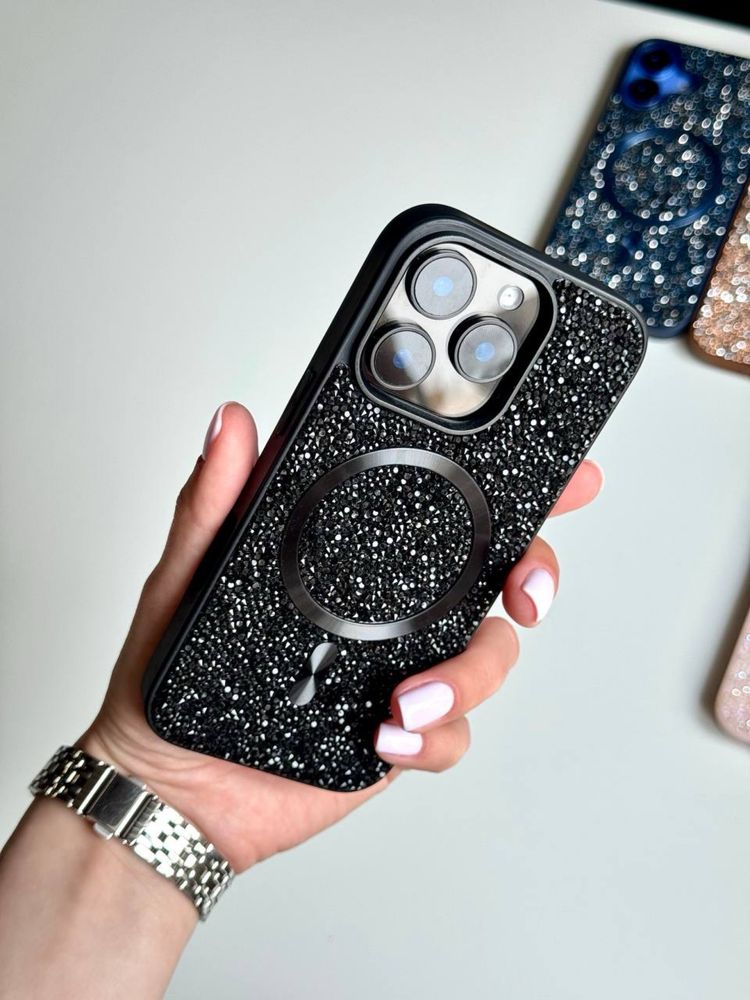 Чохол Swarovski на iphone 11/12/13/14/15/16 pro max MagSafe