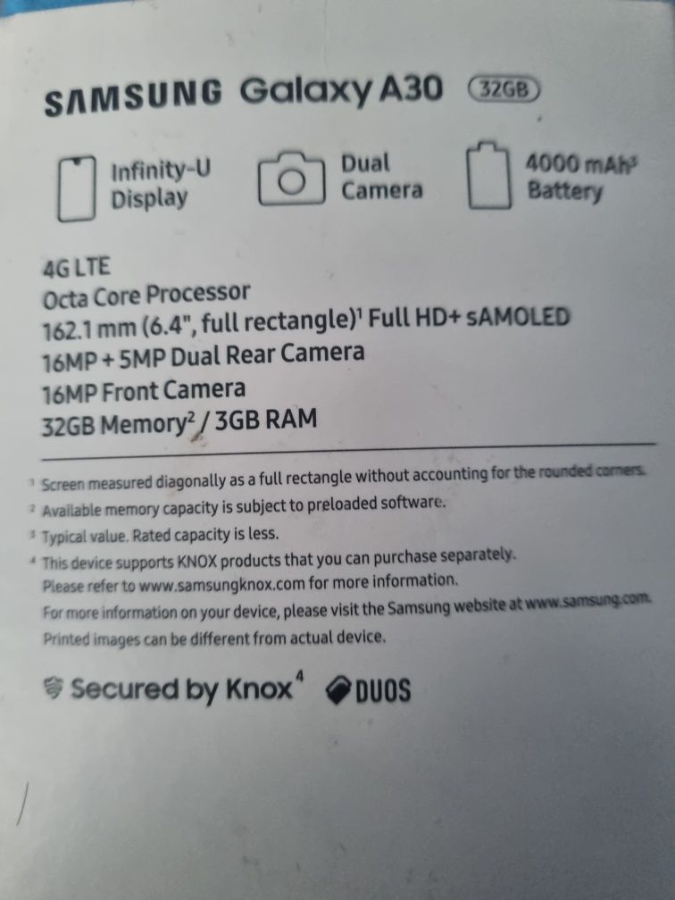 Samsung galaxy A30