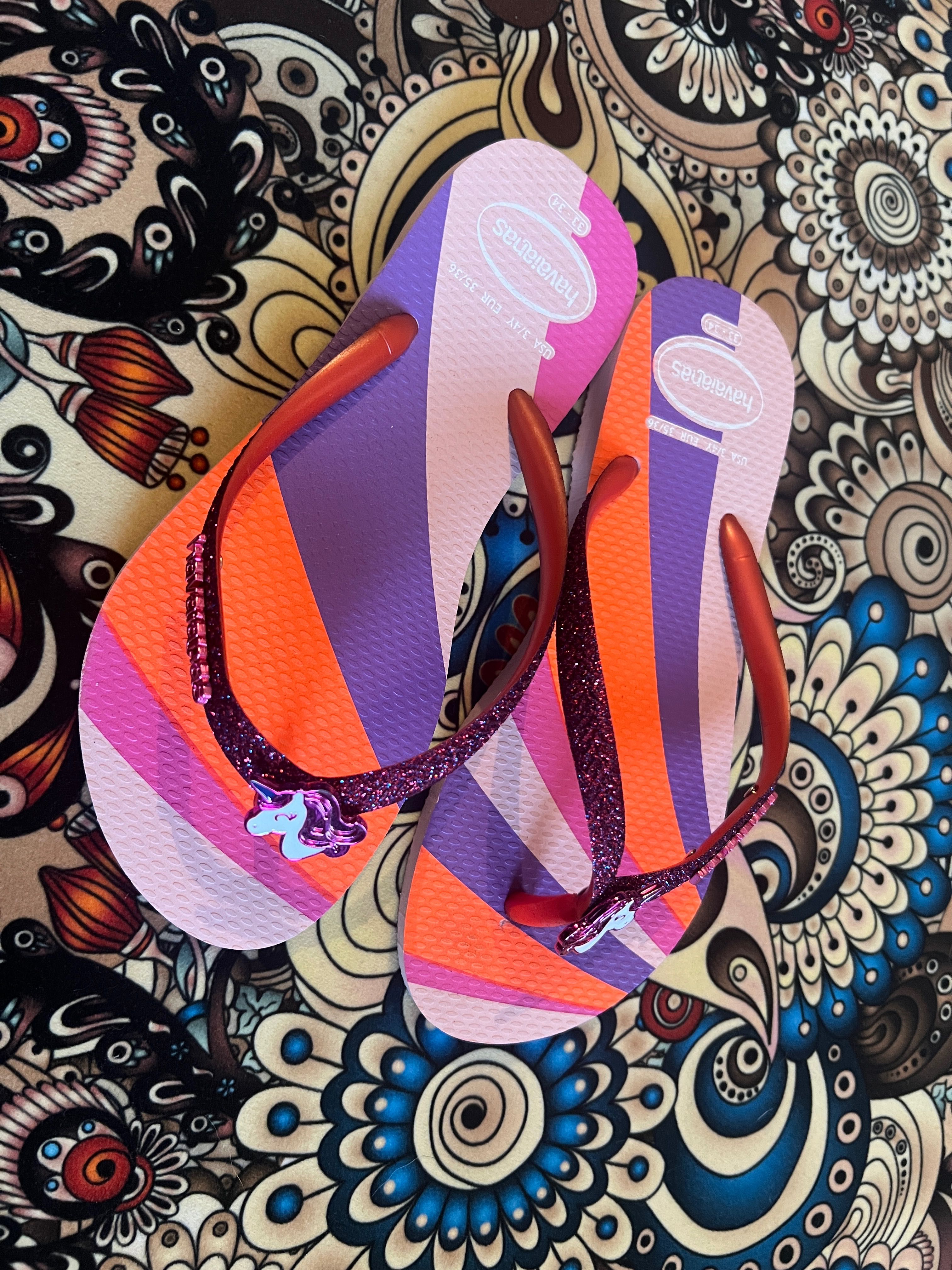 Klapki japonki HAVAIANAS dla dziewczynki nowe nieużywane rozmiar 33/34
