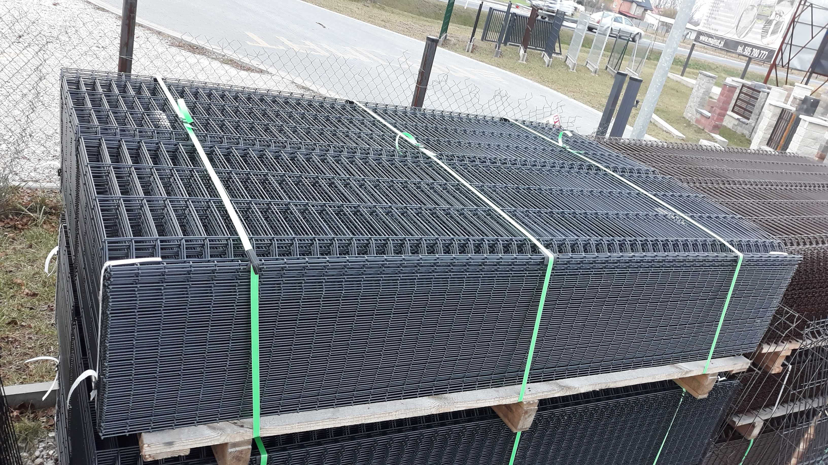 Panel ogrodzeniowy 153cm fi4 oc+ral grafit/czarny/zielony/brąz