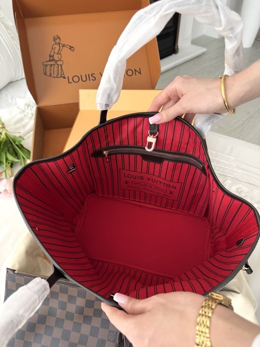 Сумка шопер Louis Vuitton Neverfull жіноча женская сумочка луи витон