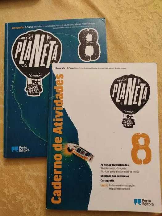Planeta - Geografia - 8.º Ano Escolar (como novos)