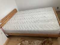 Łóżko sosnowe Karup Design Twist i materac Termopur comfort 160x200cm