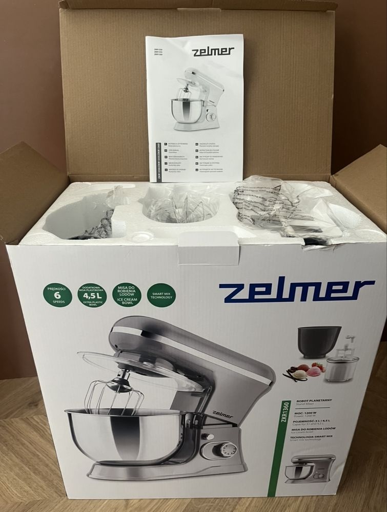Nowy Robot planetarny Zelmer ZKR1360 - 1200W / Przystawka do lodów
