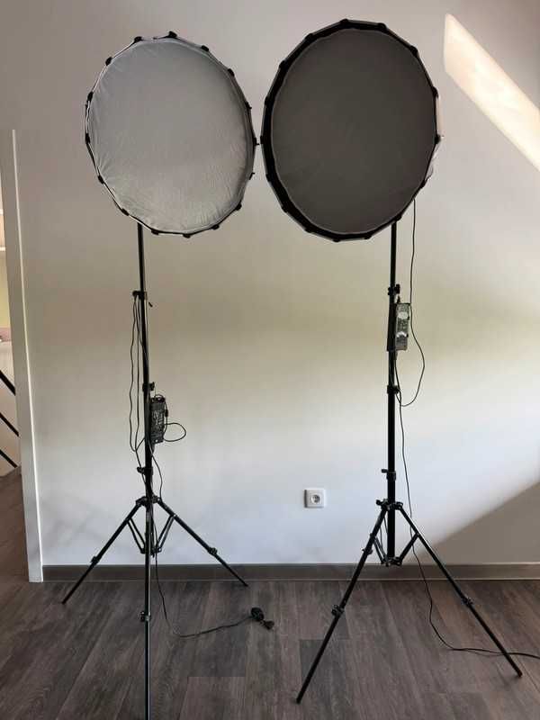 Kit Iluminação 2x Nanlite Forza 60 com 2x Softbox Nanlite Tripes LEDgo