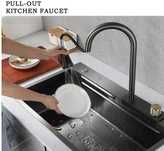 Lavatório de luxo com complementos em inox