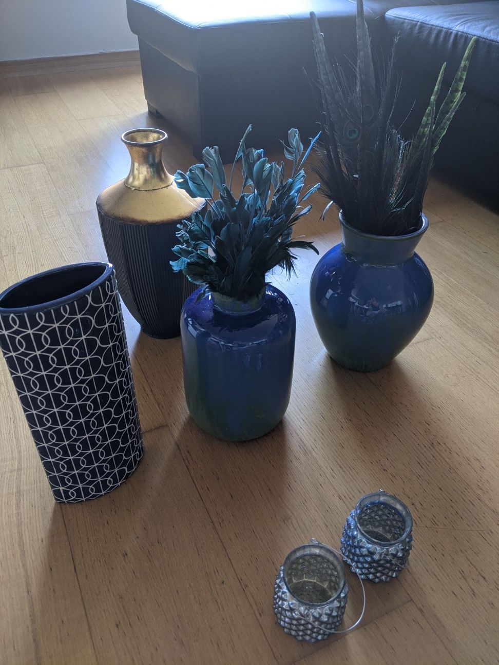 Decoração em azul "Querido Mudei a Casa" - jarrão, jarra, prato, etc