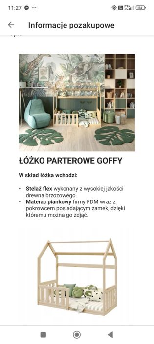 Łóżko dziecięce domek