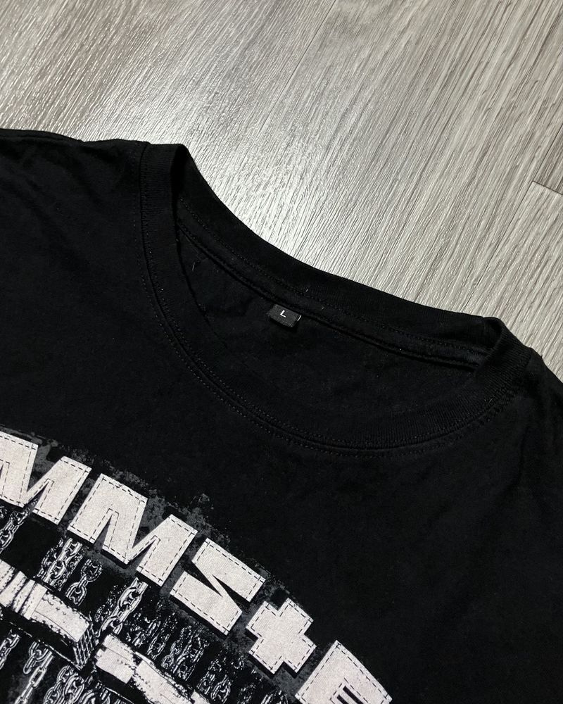 Чорна чоловіча футболка Rock Merch Rammstein Vintage оригінал рок sk8