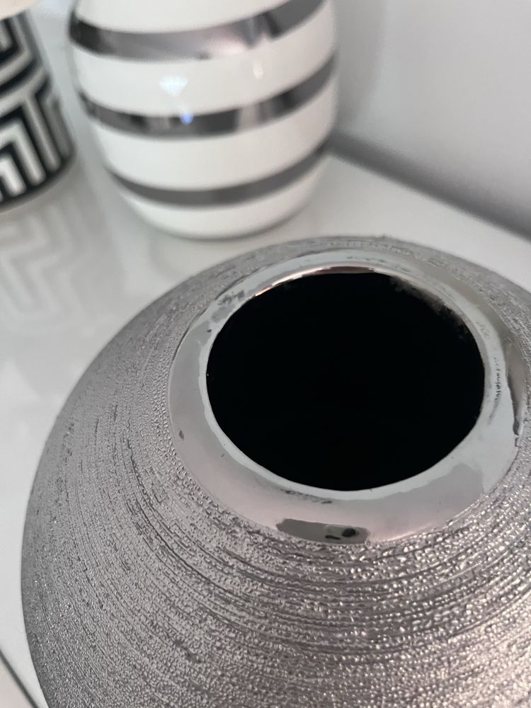 Jarra redonda prateada Zara Home