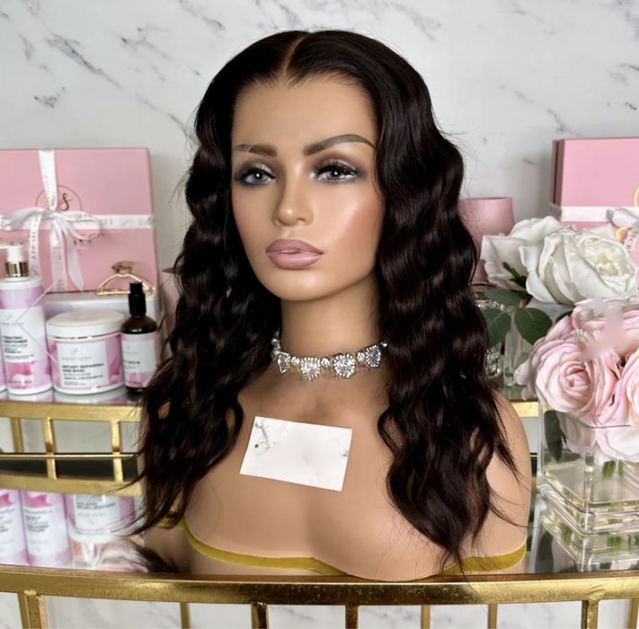 nowa naturalna peruka lace front 100% ludzki wlos na co dzien