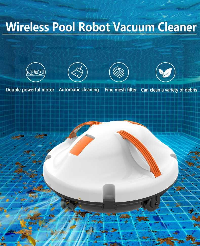Robô aspirador de piscina automático IPX8
à prova d'água 520OmAh