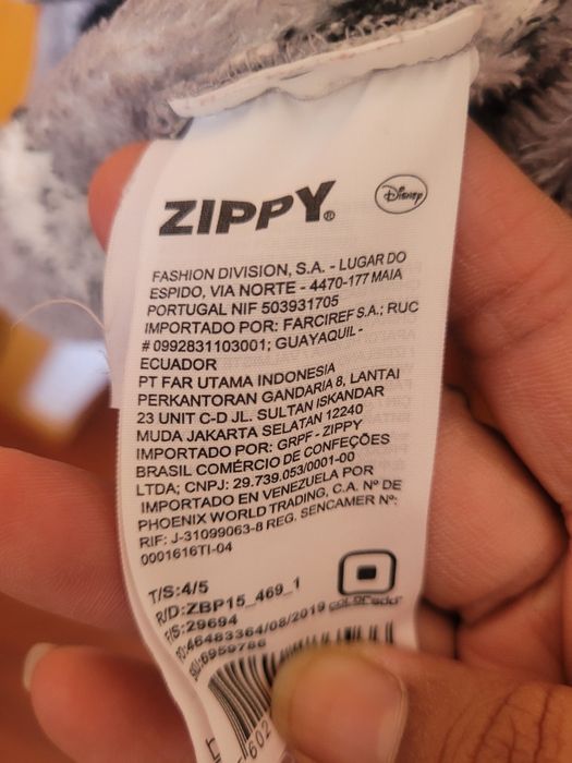 Robe Zippy Disney Mickey – 4/5 anos, muito quentinho