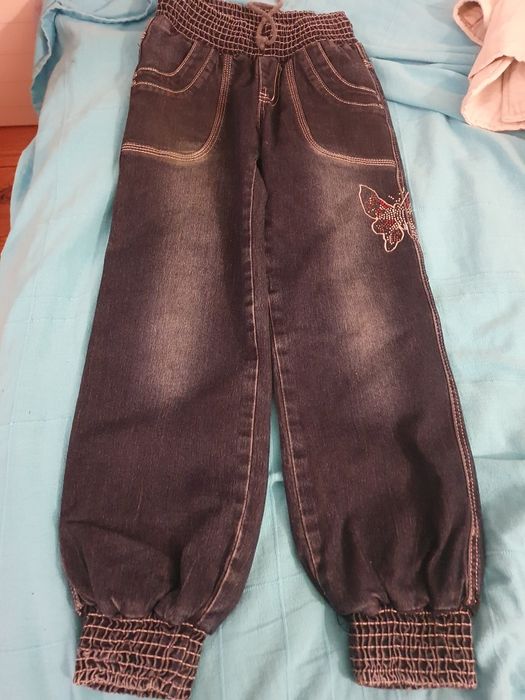 Spodnie dżinsowe ocieplane r.122