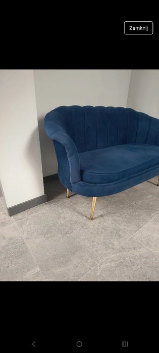 Fotel muszelka chabrowy