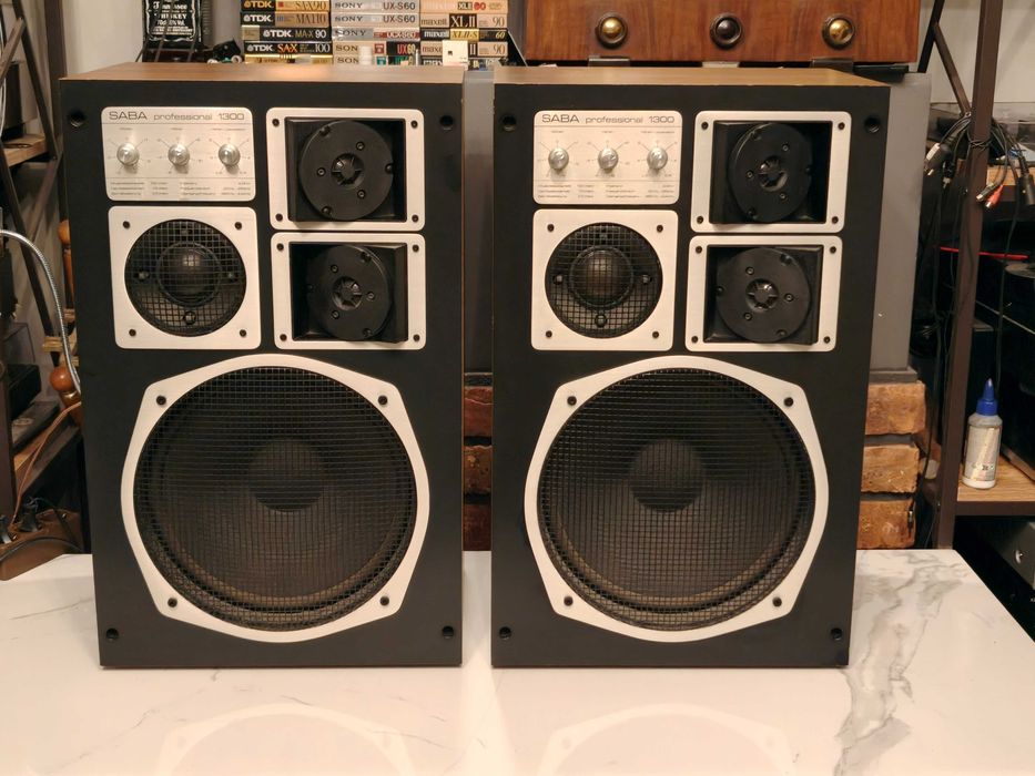 SABA Ultra Box Professional 1300 ! Piękne kolumny VINTAGE ! Drewno