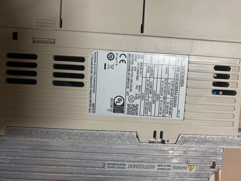 Variador de velocidade Yaskawa
