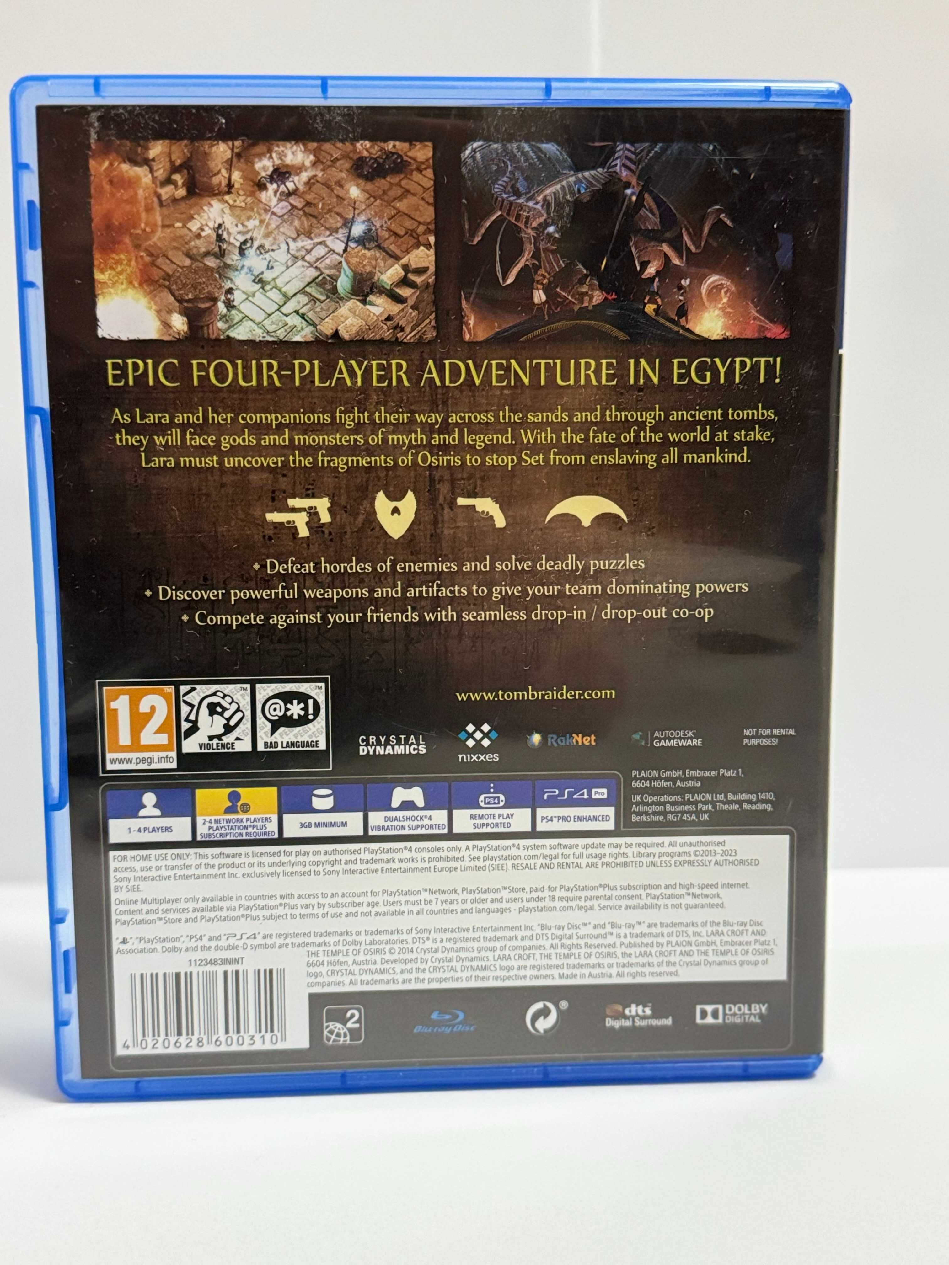 Gra Lara Croft and Temple of Osiris na PS4, ENG, bdb stan!