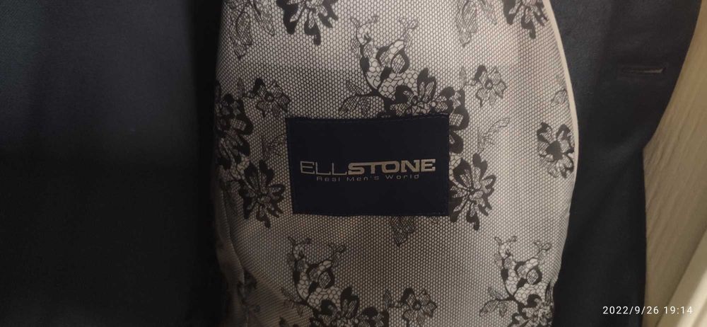 Smoking garnitur żakard granatowy ELLSTONE