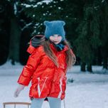 Czapka Kotek Jeans 54/56  S alpaka/merynos