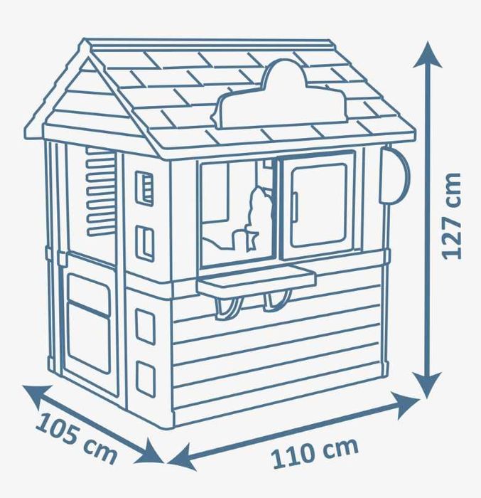 Smoby - Domek ogrodowy Lodziarnia Powłoka UV 810718