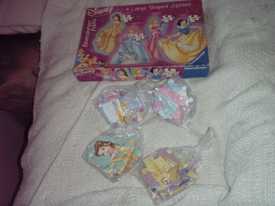 Puzzle konturowe KSIĘŻNICZKI DISNEY - 4 sztuki: 10, 12, 14 i 16 elem.